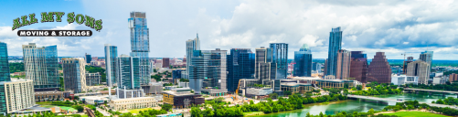 austin city skyline near pflugerville, texas