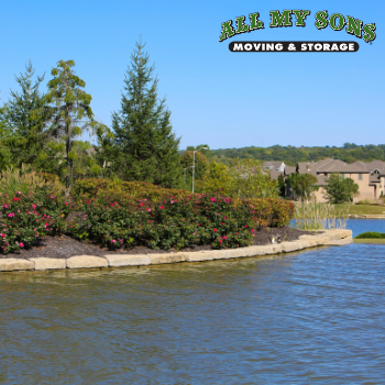 A lake view in Overland Park, Kansas.