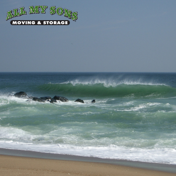 The Atlantic Ocean and beach in New Jersey.