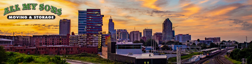 south raleigh skyline at sunrise