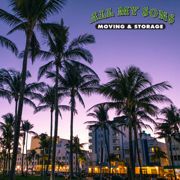 palm trees and art deco buildings in south beach miami at sunset