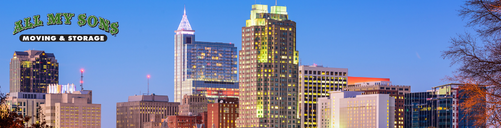 raleigh city skyline at dusk