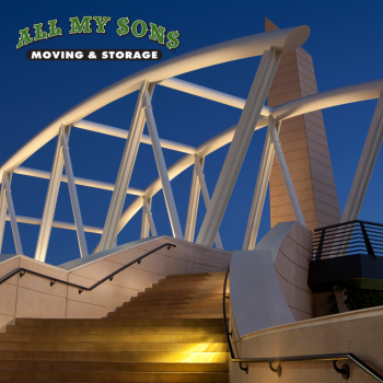 white staircase lit up at citycenter amphitheater in englewood, co